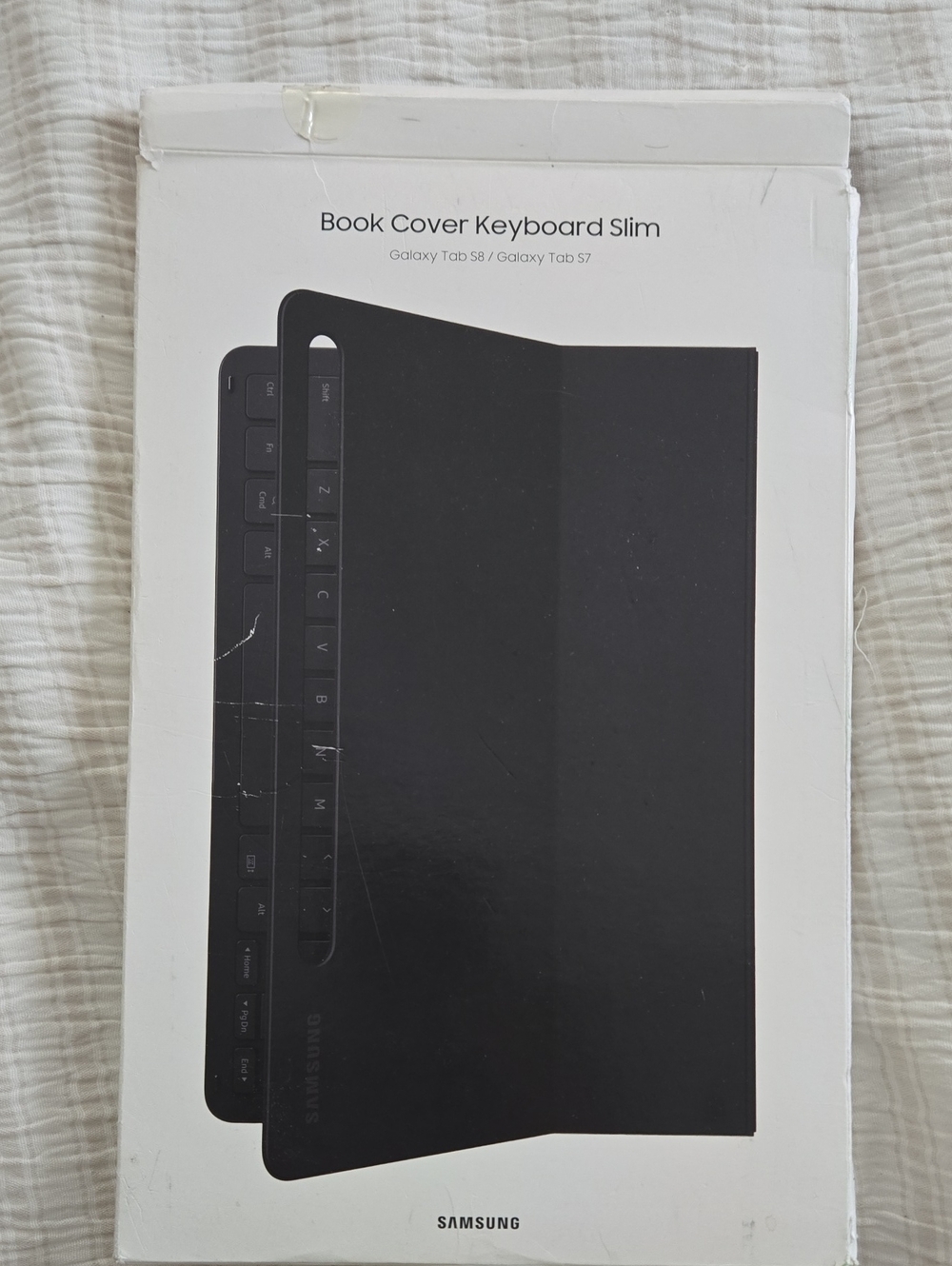 Samsung Black Book Cover Keyboard Slim for Galaxy Tab S8/S7 Models